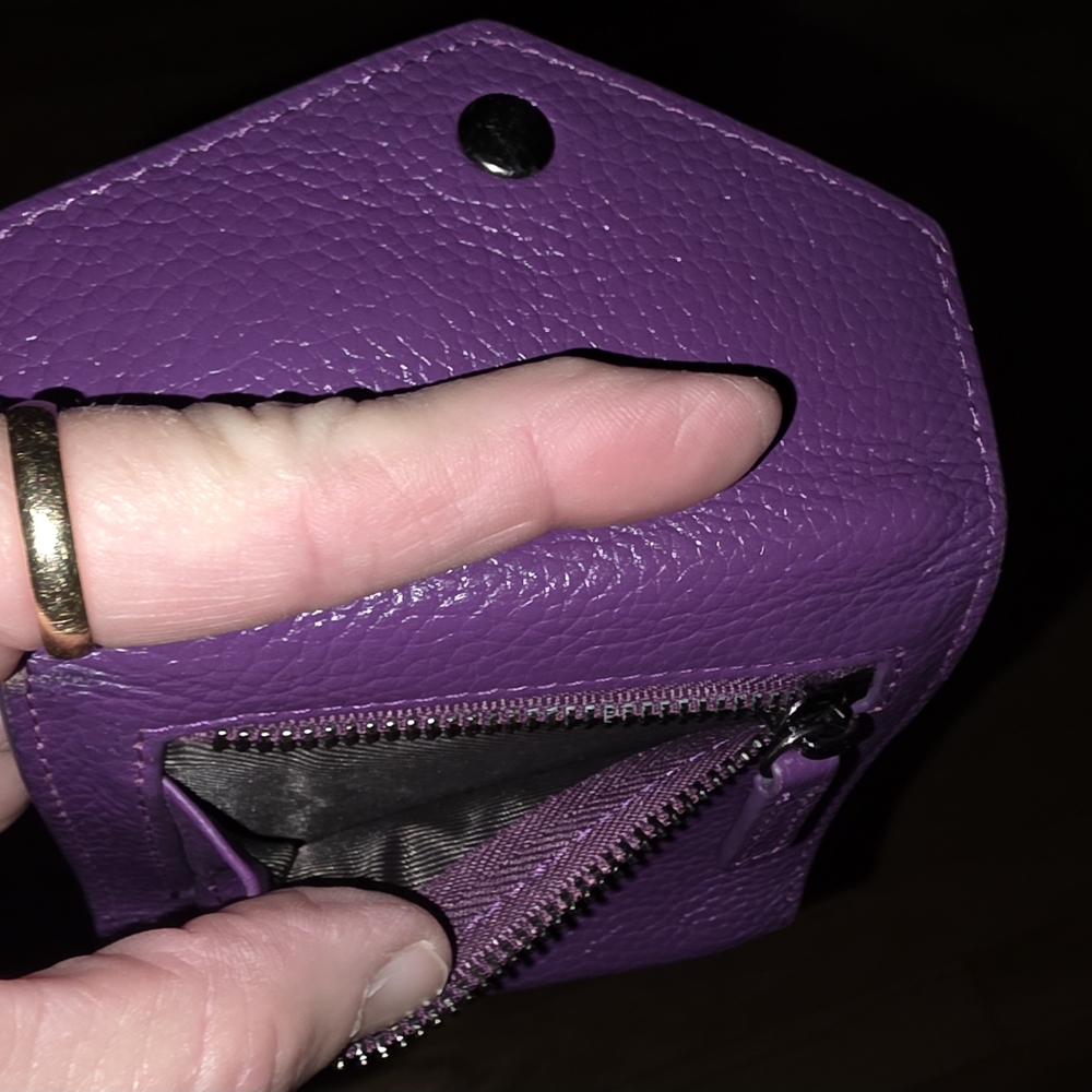 Lavemi RFID Purple Leather Wallet for Women TRIFOLD SKINNY PRETTY COLOR - Picture 6 of 9